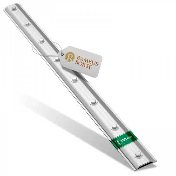 Aluminium-Verschlussschiene für Wurzelsperre – 100 cm mit acht Verschraubungen