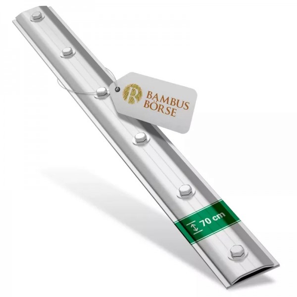 Aluminium-Verschlussschiene für Wurzelsperre – 70 cm mit sechs Verschraubungen